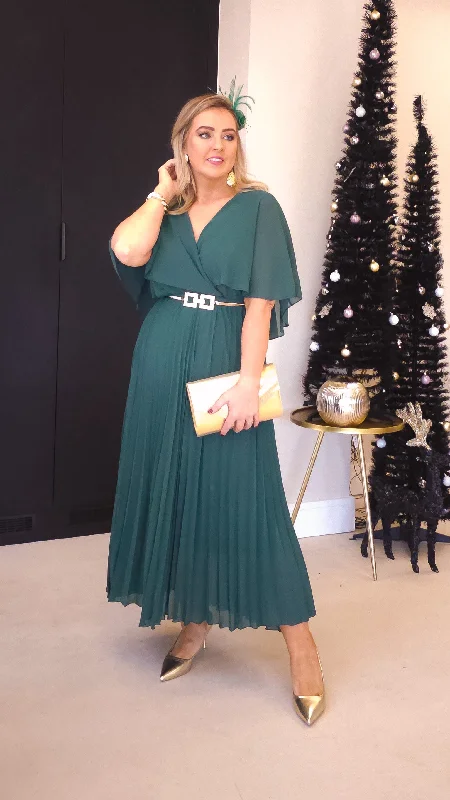 Mabel Cape Dress- Emmerald High-low unclassified dresses