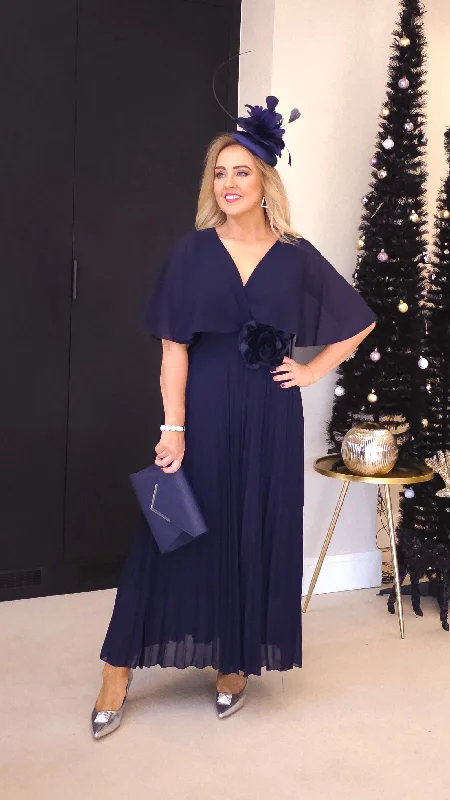 Mabel Cape Dress- Navy Women's unclassified dresses