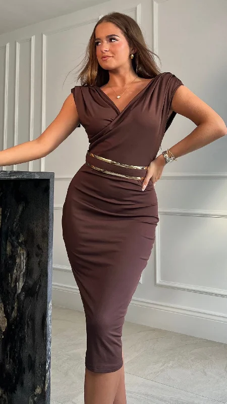 Miley Dress Brown Long unclassified dresses