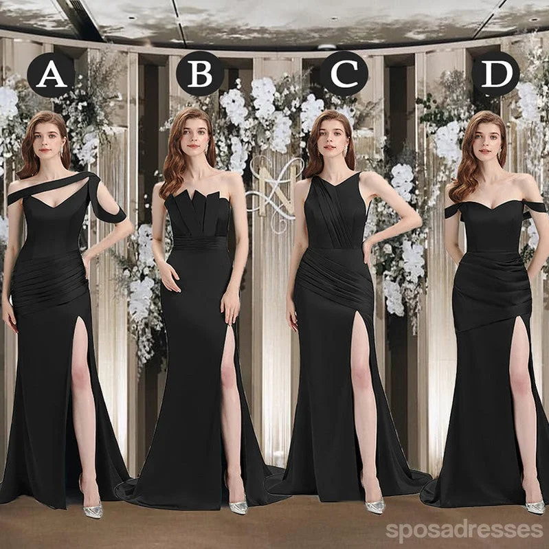 Mismatched Black Mermaid Cheap Bridesmaid Dresses Online, WG932 Backless unclassified dresses Mismatched Black Mermaid Cheap Bridesmaid Dresses Online, WG932 Backless unclassified dresses