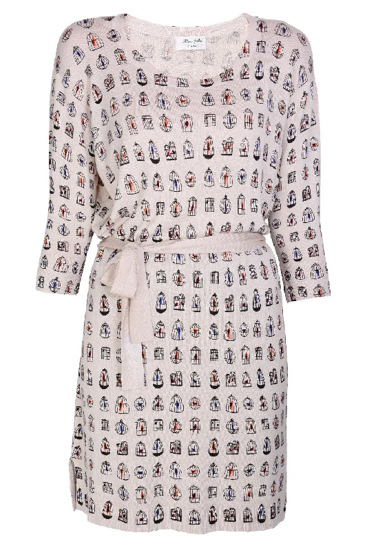 LONDON BIRDCAGES Beige Dress Bodycon unclassified dresses