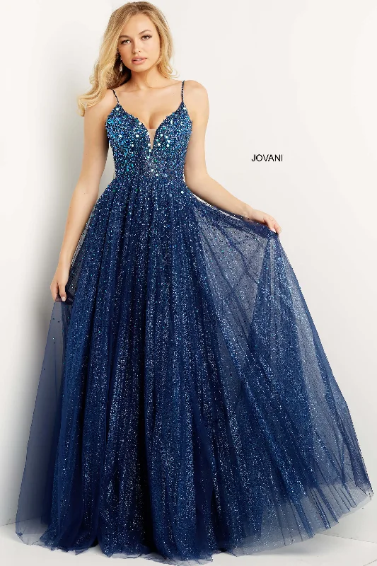 Spaghetti Straps Embellished Prom Ballgown By Jovani -08408 Short unclassified dresses Spaghetti Straps Embellished Prom Ballgown By Jovani -08408 Short unclassified dresses