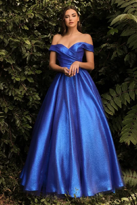 Off Shoulder Organza Gown By Cinderella Divine -J823 High-low unclassified dresses
