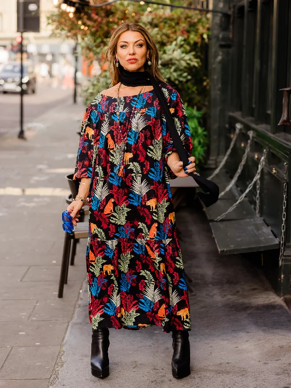 ‘PERSEVERANCE’ TIGER (Viscose EcoVero) Cotton unclassified dresses