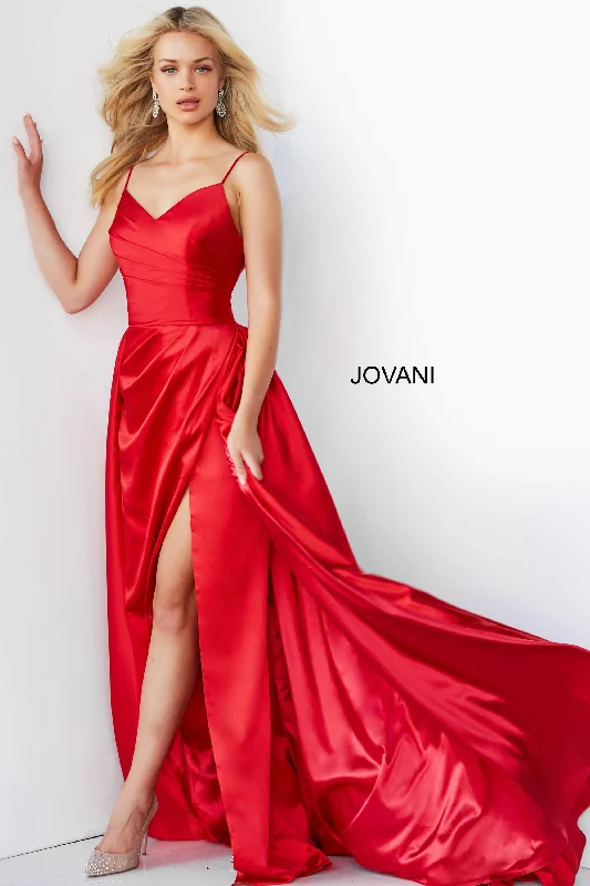 Pleated V Neck Prom Gown By Jovani -07800 Breathable unclassified dresses