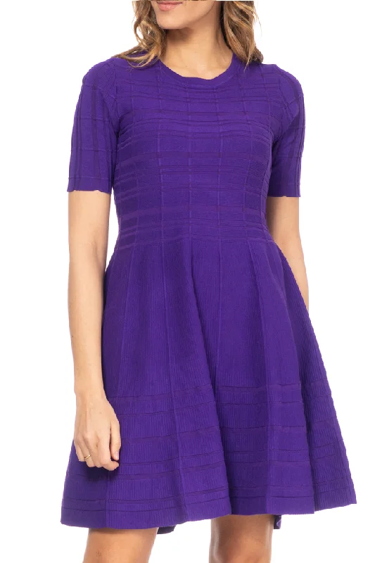 Kastalia Purple Knitted Dress Date night unclassified dresses