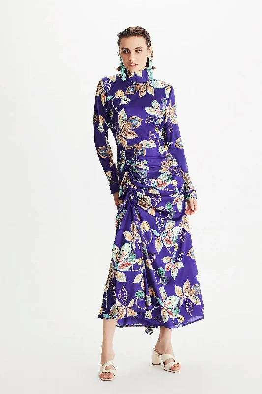 Rachel Asymmetric Dress Purple Velvet unclassified dresses