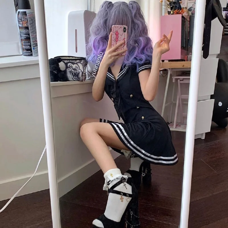 Review for Japanese bow maid uniform dress yv42617 Fashionable unclassified dresses