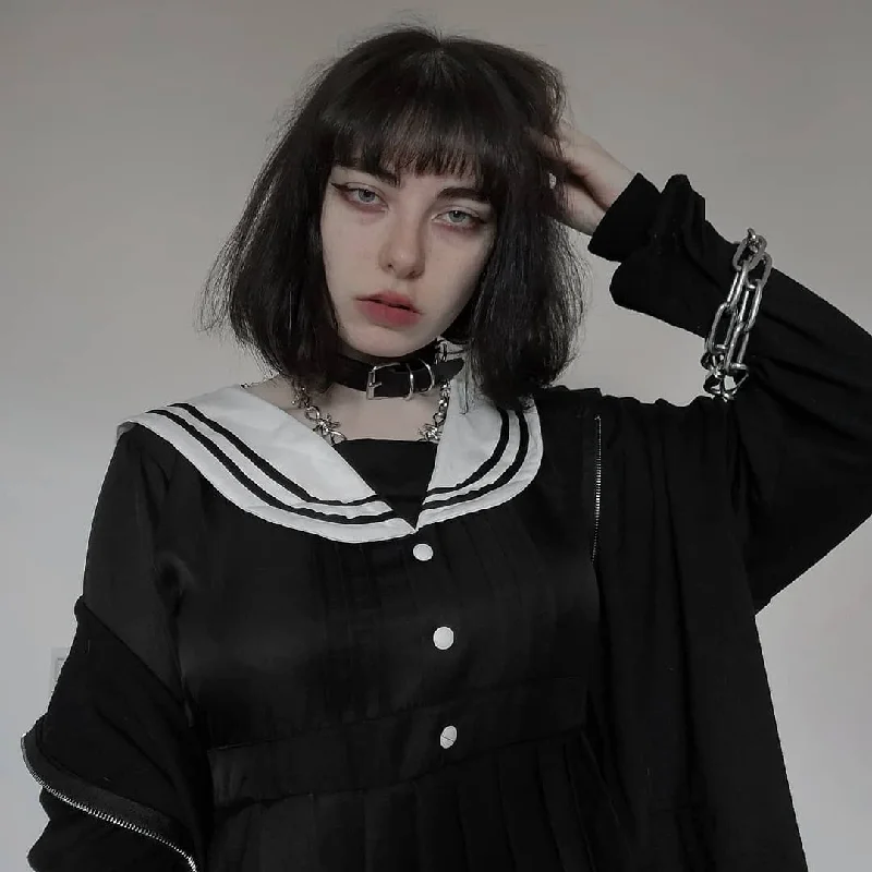 Review For Japanese Navy Collar Dress Yv42221 Cocktail unclassified dresses