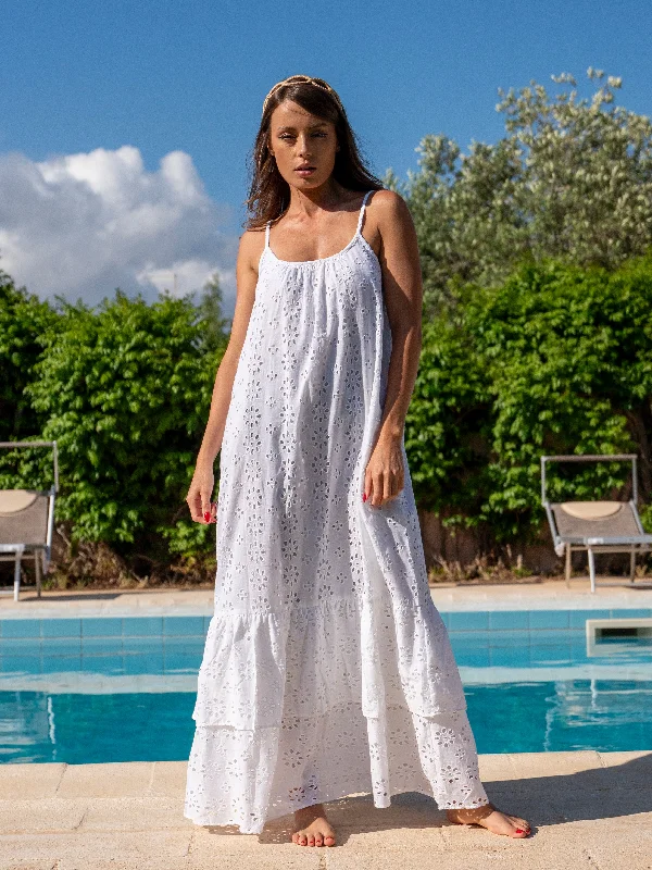 ‘SOUL BEACH’ BRODERIE ANGLAISE SUNDRESS IN WHITE Winter unclassified dresses