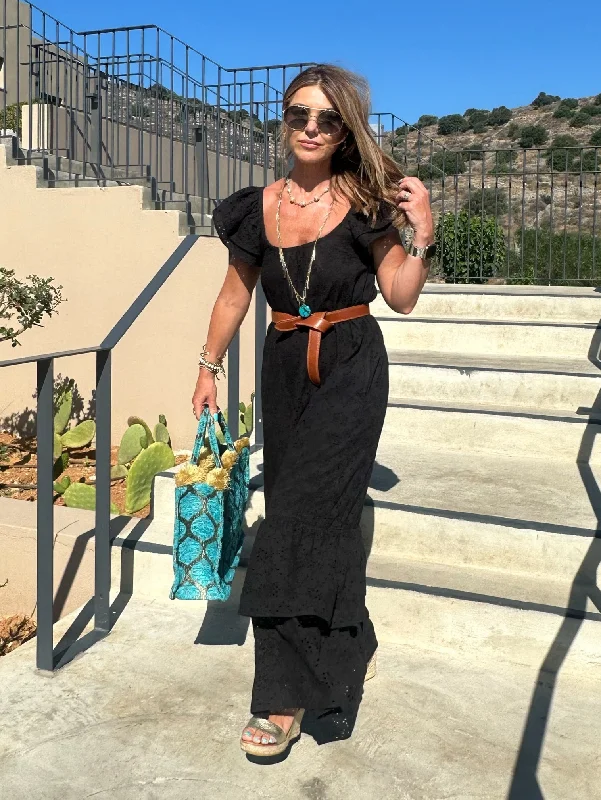 ‘SOUL’ BRODERIE ANGLAISE DRESS IN BLACK Affordable unclassified dresses