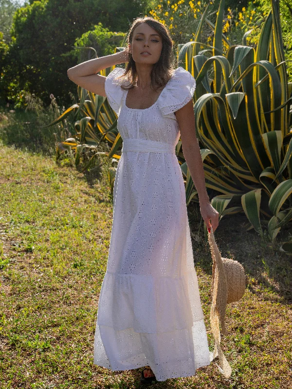 ‘SOUL’ BRODERIE ANGLAISE DRESS IN WHITE Summer unclassified dresses