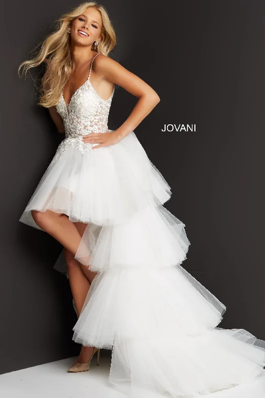 Spaghetti Strap High Low Prom Gown By Jovani -07263 High-end unclassified dresses