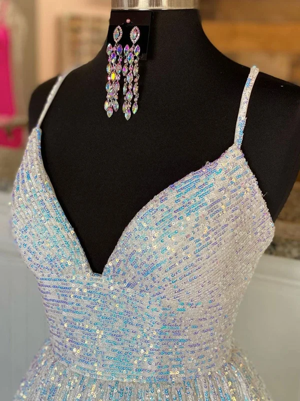 Sparkly V Neck Backless Prom Dresses, Open Back Shiny Formal Graduation Dresses Velvet unclassified dresses Sparkly V Neck Backless Prom Dresses, Open Back Shiny Formal Graduation Dresses Velvet unclassified dresses