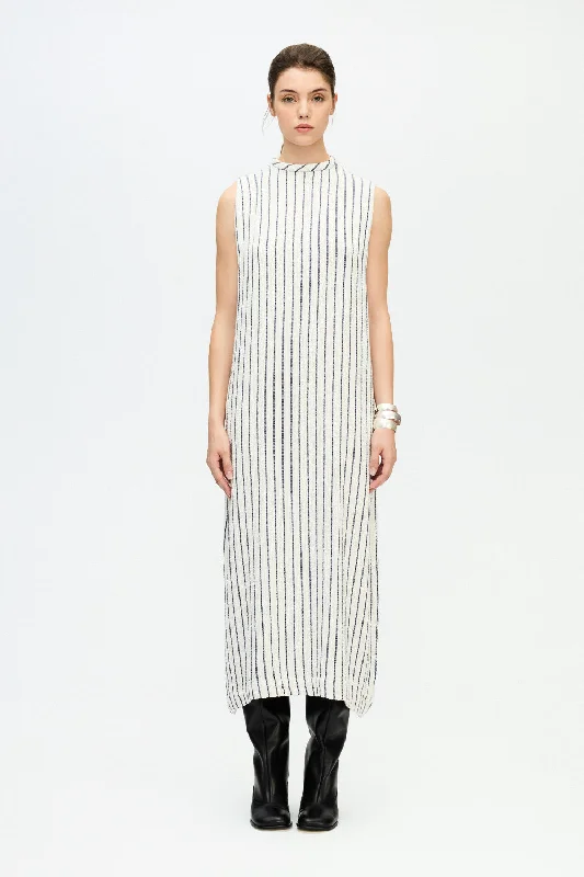 Striped Textured Dress Formal unclassified dresses
