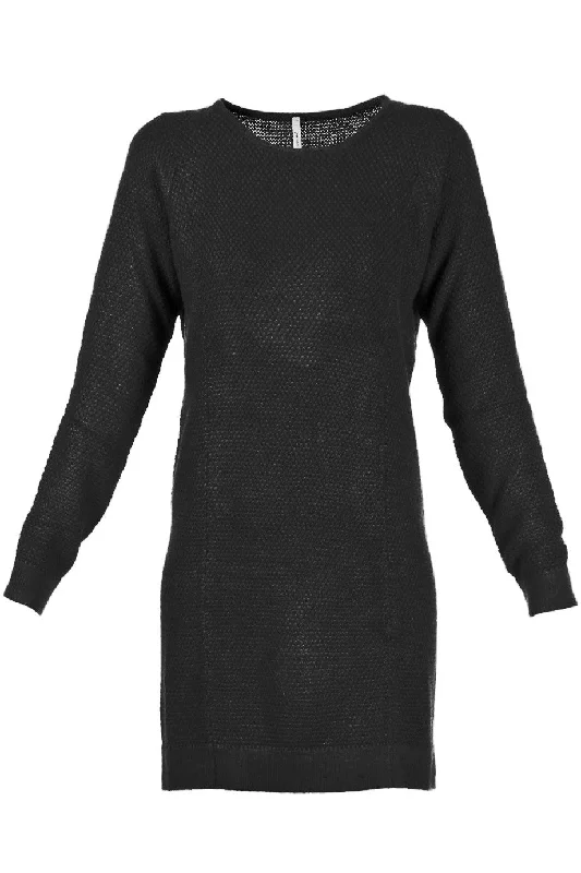 MARILLA Black Knitted Dress Open-back unclassified dresses