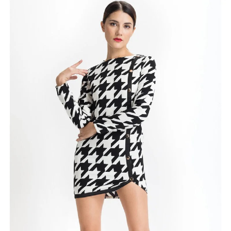 Houndstooth Dress Comfortable unclassified dresses