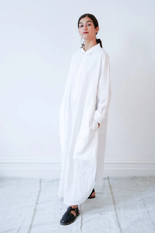 Toogood - The Baker Dress Washed Cotton Tiered unclassified dresses