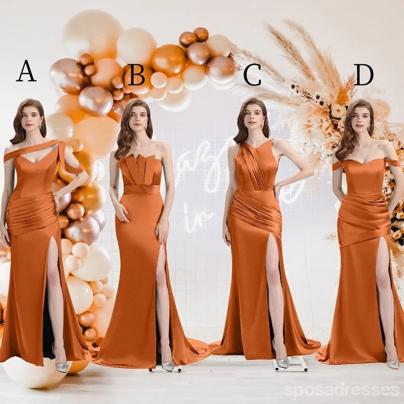 Unique Mismatched Burnt Orange Mermaid Cheap Bridesmaid Dresses Online, WG933 Wrap unclassified dresses Unique Mismatched Burnt Orange Mermaid Cheap Bridesmaid Dresses Online, WG933 Wrap unclassified dresses
