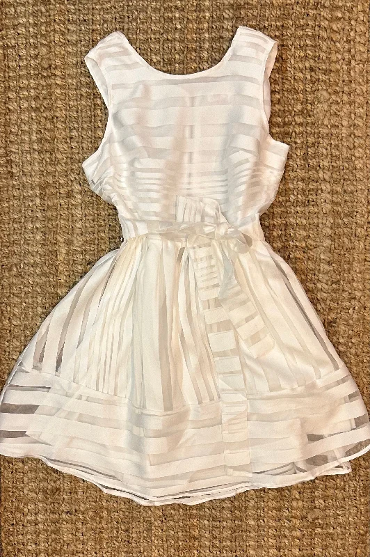 White Striped Dress Boho unclassified dresses