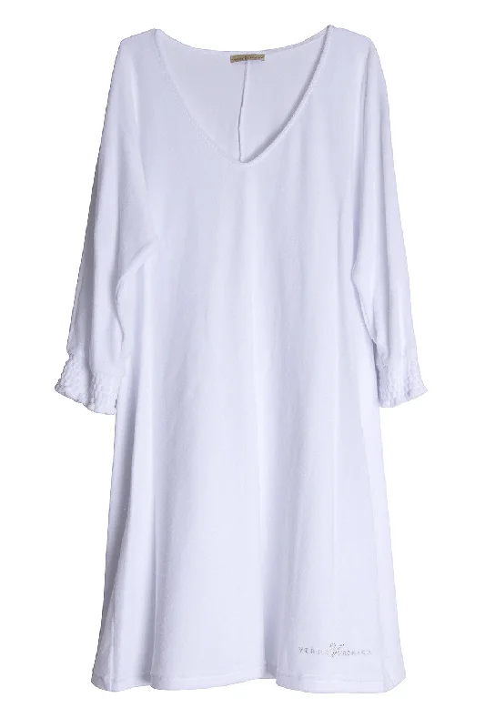 PIPER White Cotton Dress Cocktail unclassified dresses