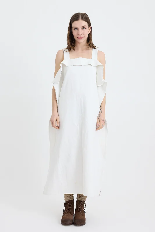 Whiteread - Style 14 Repurposed Linen Dress Polka dot unclassified dresses