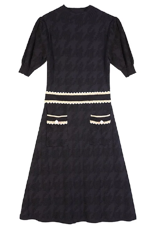 Callina Black Jacquard-knit Dress Club unclassified dresses