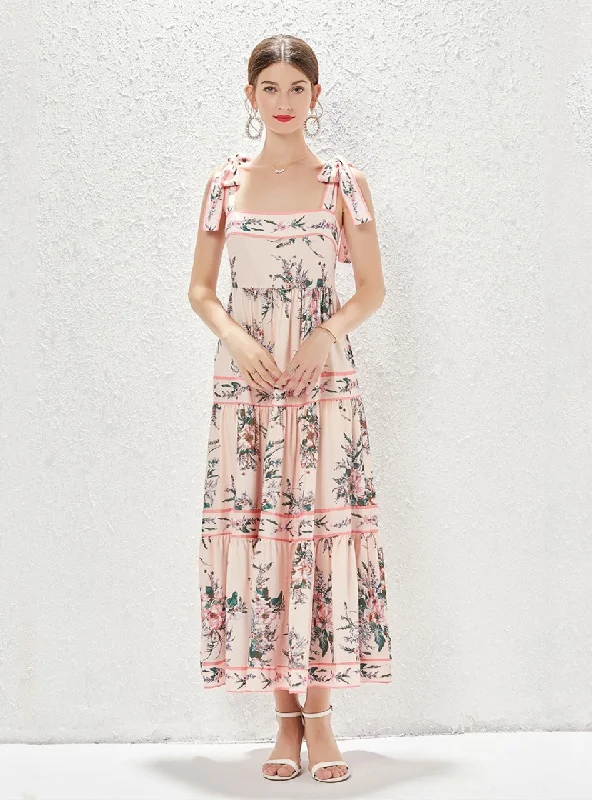 Women Retro Printed Sling Dress Zara floral dresses
