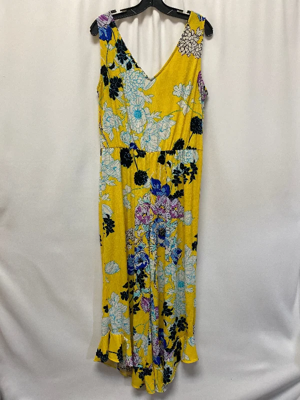 Yellow Jumpsuit Eci, Size Xl A-line unclassified dresses