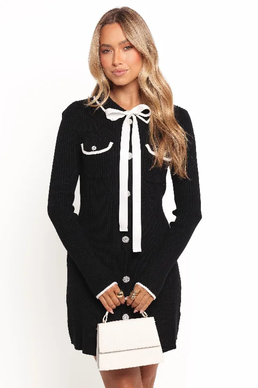 Acantha Mini Dress - Black Mini Skirt Dress