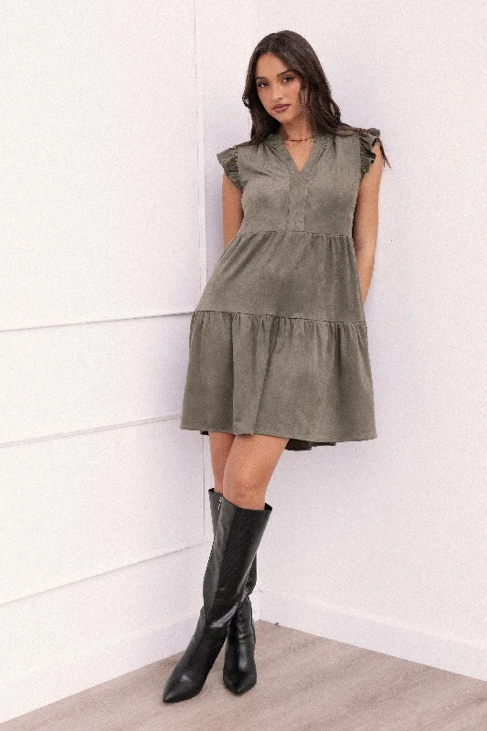 Alyx Mini Dress - Olive Lace Mini Skirt