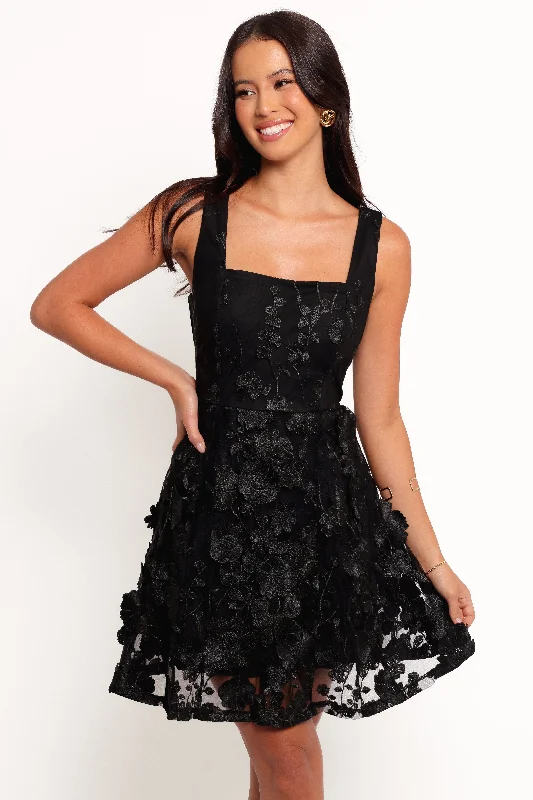 Katrina Mini Dress - Black Classic Denim Mini