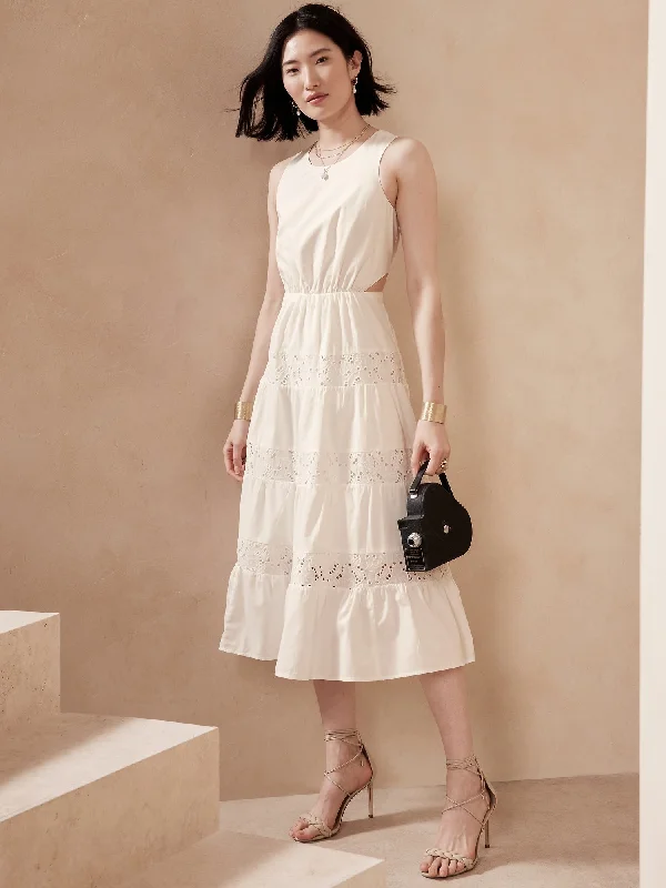 Lace Trim Dress Elegant Lace Dress