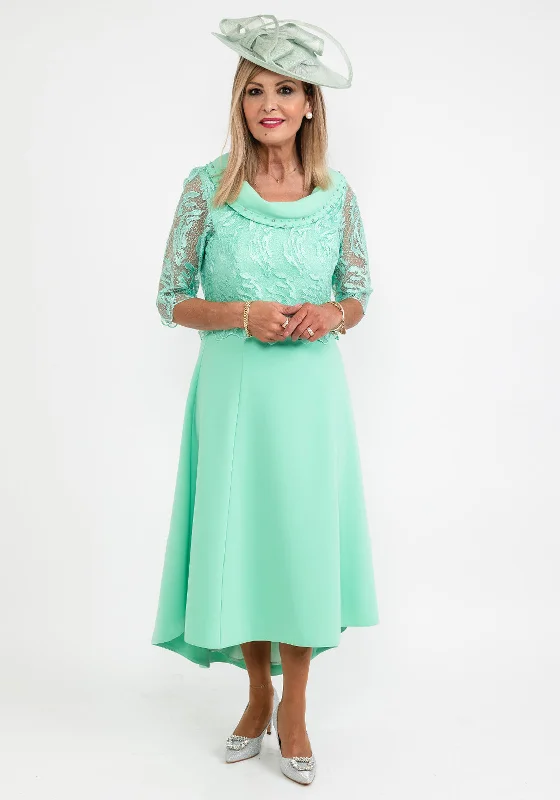 Lizabella Lace Bolero & Dress Two Piece, Mint Lace Dress Summer