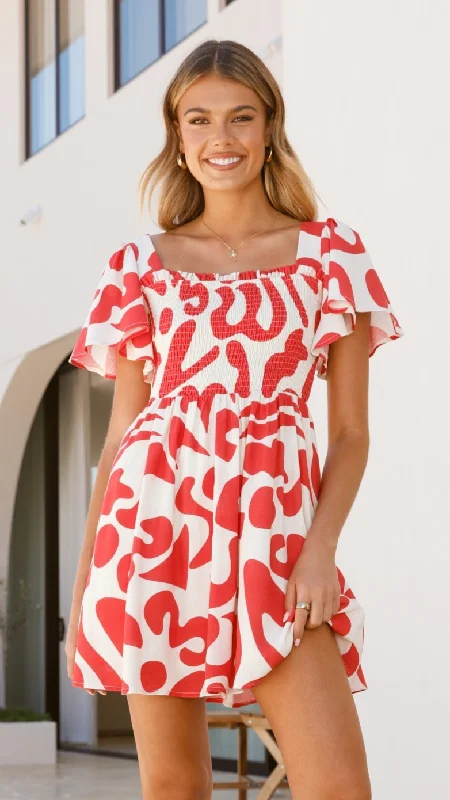 Molly Mini Dress - Florence Print Mini Skirt Set
