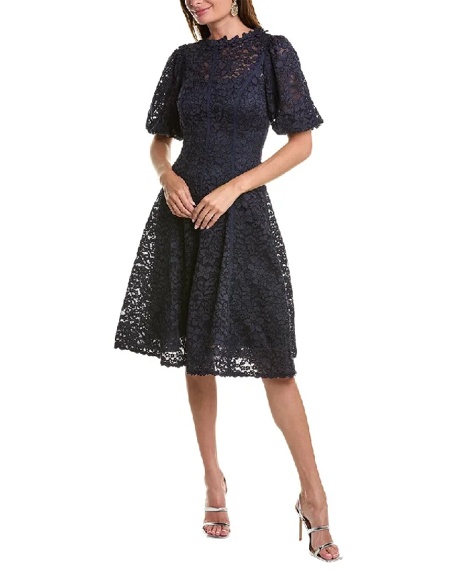 Teri Jon by Rickie Freeman Lace A-Line Dress Lace Dress Look