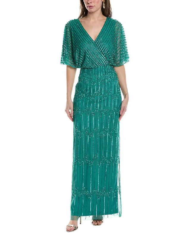 Adrianna Papell 3/4-Sleeve Lace Dress Light Lace Dress