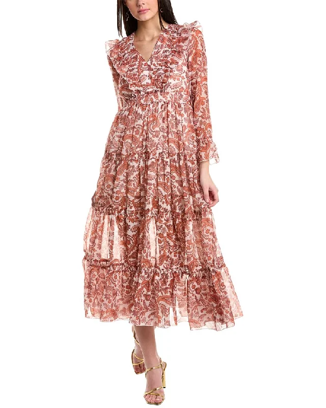 Avantlook Ruffle Maxi Dress Comfortable Long Skirt