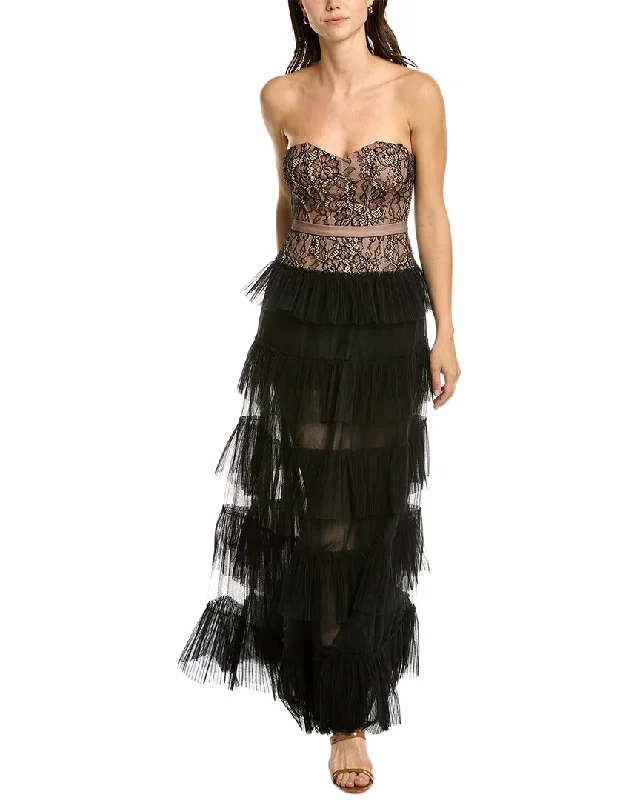 BCBGMAXAZRIA Lace Evening Maxi Dress Lace Maxi Skirt