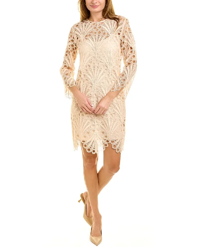 Elie Tahari Scallop Lace Dress White Lace Dress