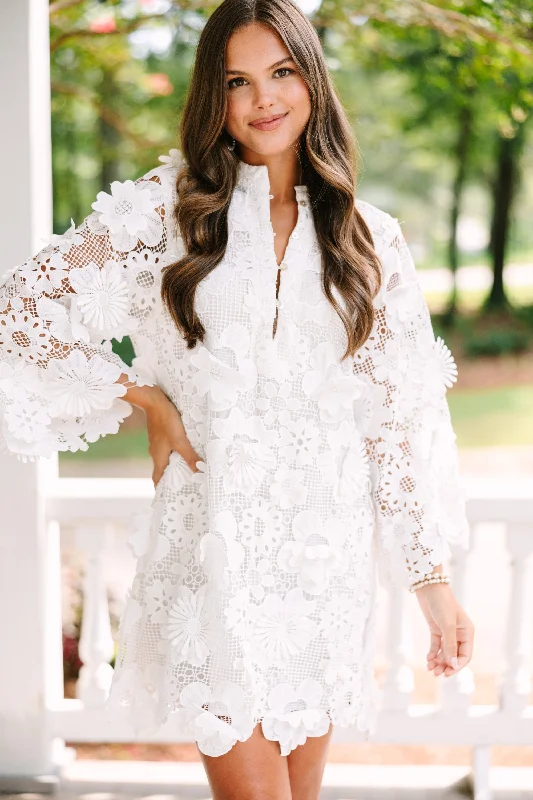 J. Marie: Introduce Yourself White Lace Dress Black Lace Dress
