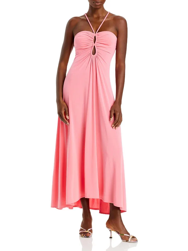Julieta Womens Halter Cut Out Maxi Dress Trendy Maxi Skirt