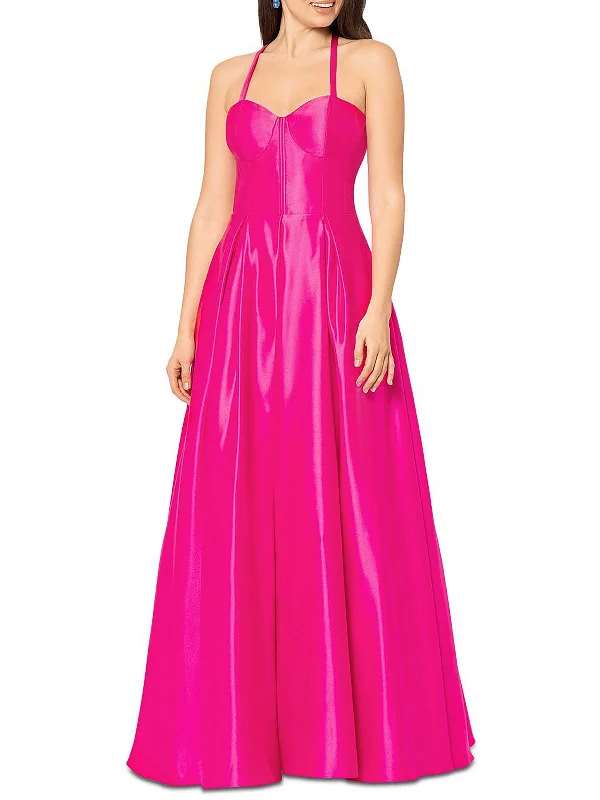 Juniors Womens Corset Lace-Up Evening Dress Lace Shift Dress