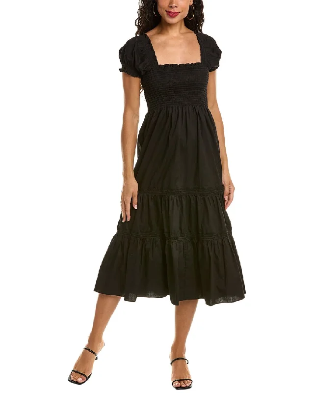 O.P.T. Square Neck Smocked Maxi Dress Tartan Maxi Skirt