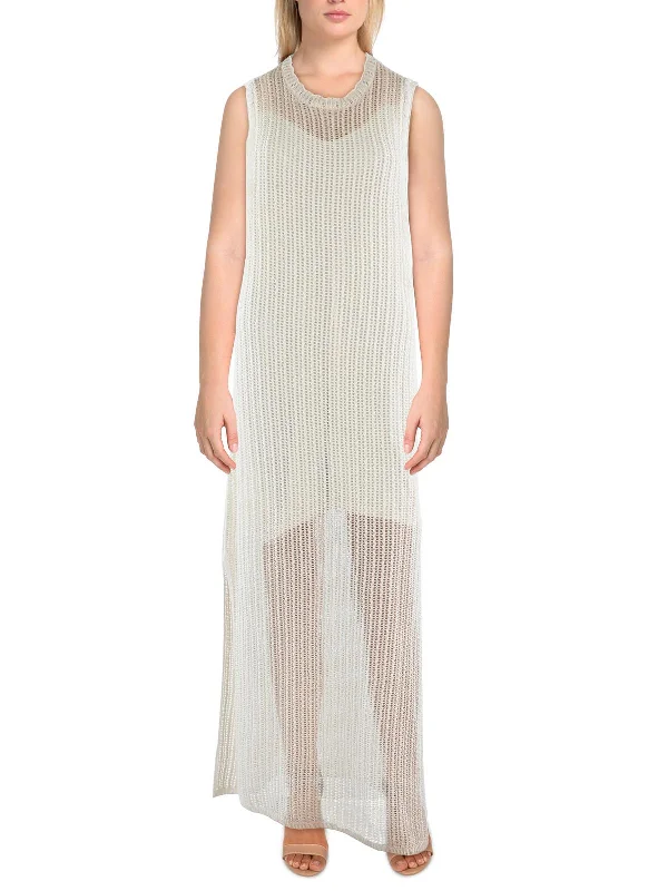 Riley Womens Knit Sleeveless Maxi Dress A-line Maxi Skirt