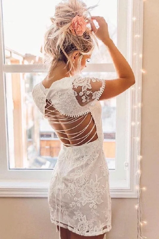 Shay Lace Dress - White Lace Dress Elegance