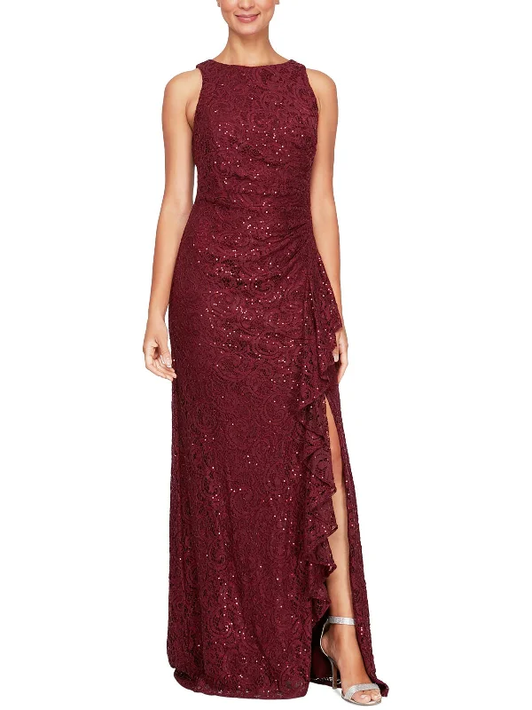 Womens Lace Sleeveless Evening Dress Bohemian Lace Dress