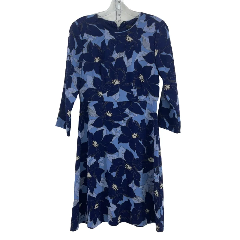 Ann Taylor Blue & Gray Floral Women's Shift Dress Size 0 Midi Polyester Preowned Black Midi Skirt Ann Taylor Blue & Gray Floral Women's Shift Dress Size 0 Midi Polyester Preowned Black Midi Skirt