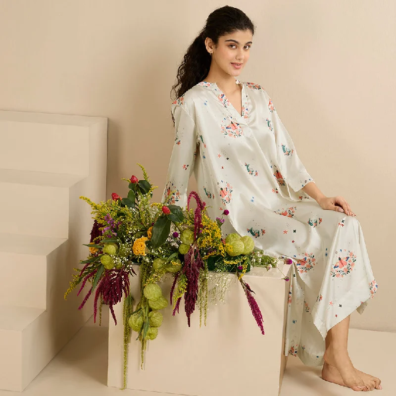 Edenscape Satin Midi Kaftan Dress Elegant Midi Look