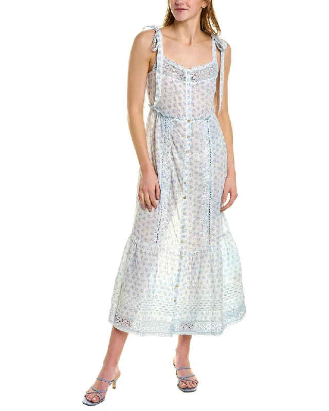 LoveShackFancy Carlyle Midi Dress Elegant Midi Skirt